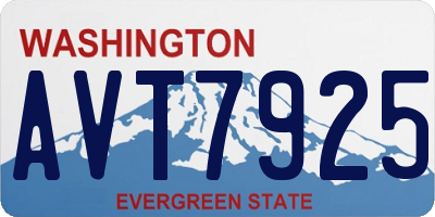 WA license plate AVT7925