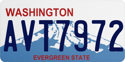 WA license plate AVT7972