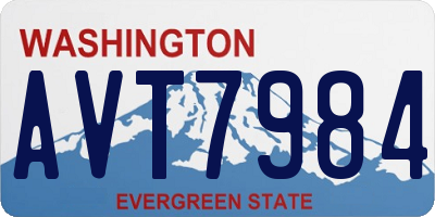 WA license plate AVT7984
