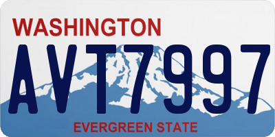 WA license plate AVT7997
