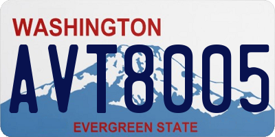 WA license plate AVT8005
