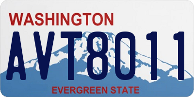 WA license plate AVT8011