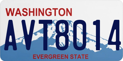 WA license plate AVT8014