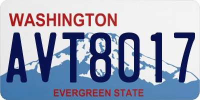 WA license plate AVT8017