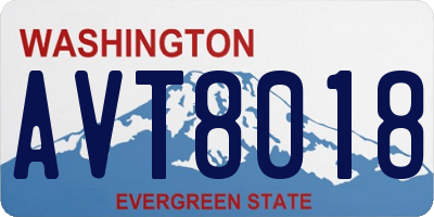 WA license plate AVT8018