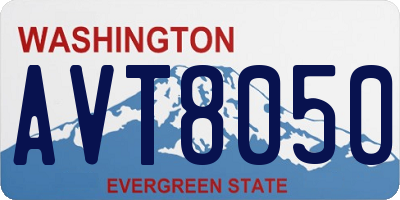 WA license plate AVT8050
