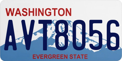 WA license plate AVT8056