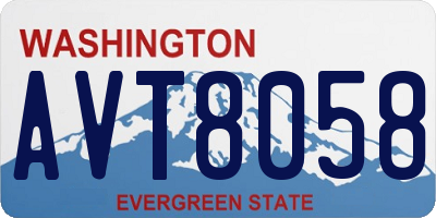 WA license plate AVT8058