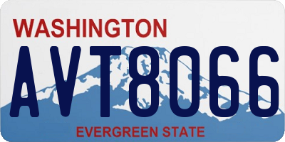 WA license plate AVT8066