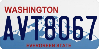 WA license plate AVT8067