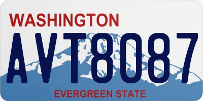 WA license plate AVT8087