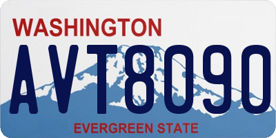 WA license plate AVT8090