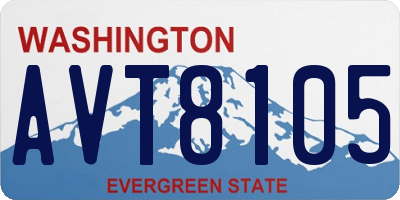 WA license plate AVT8105