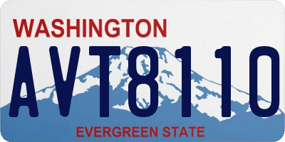 WA license plate AVT8110