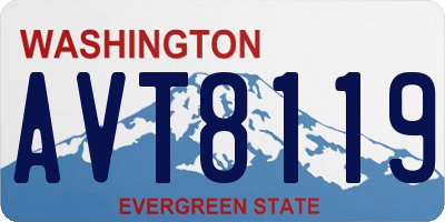 WA license plate AVT8119