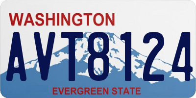 WA license plate AVT8124