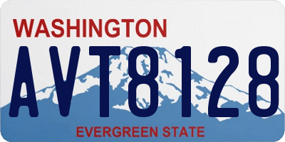 WA license plate AVT8128
