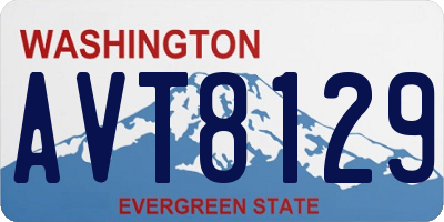 WA license plate AVT8129
