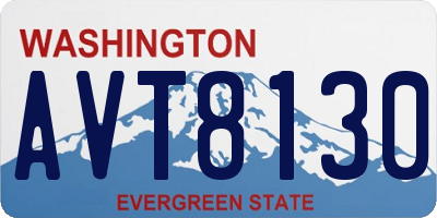 WA license plate AVT8130