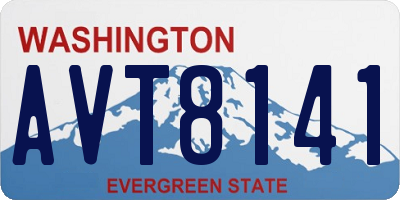 WA license plate AVT8141