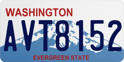 WA license plate AVT8152