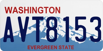 WA license plate AVT8153