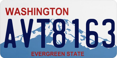 WA license plate AVT8163