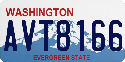 WA license plate AVT8166
