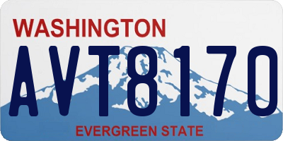 WA license plate AVT8170