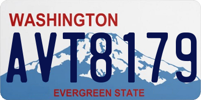 WA license plate AVT8179