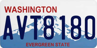 WA license plate AVT8180
