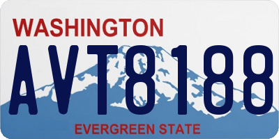 WA license plate AVT8188