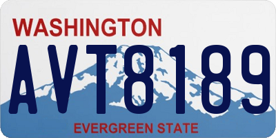 WA license plate AVT8189