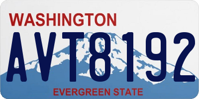 WA license plate AVT8192