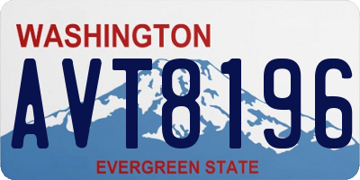 WA license plate AVT8196