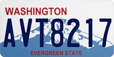 WA license plate AVT8217