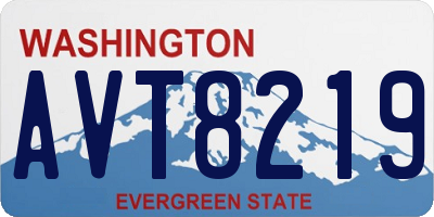 WA license plate AVT8219