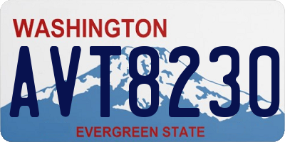 WA license plate AVT8230