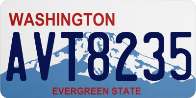 WA license plate AVT8235