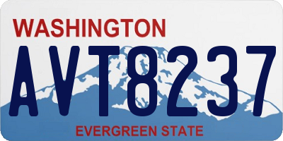 WA license plate AVT8237