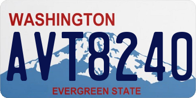 WA license plate AVT8240