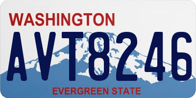 WA license plate AVT8246