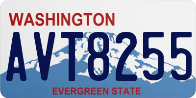 WA license plate AVT8255