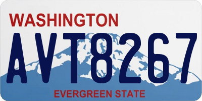 WA license plate AVT8267