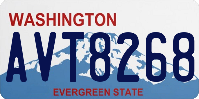 WA license plate AVT8268