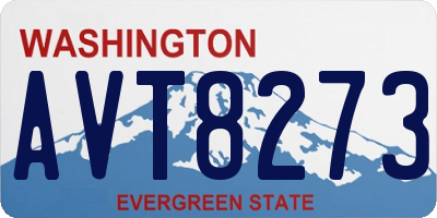 WA license plate AVT8273