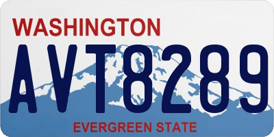 WA license plate AVT8289
