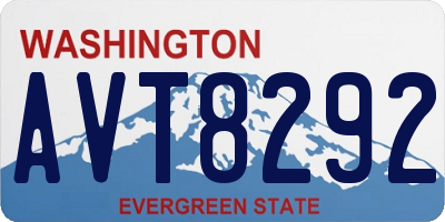 WA license plate AVT8292