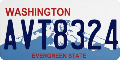 WA license plate AVT8324