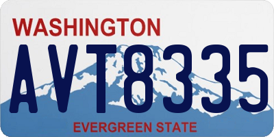 WA license plate AVT8335